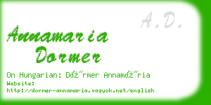 annamaria dormer business card